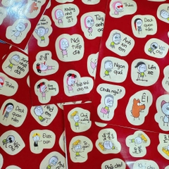 Set 2 Tấm Sticker Meme Đỏ Hài Hước 16783