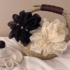 Kẹp Tóc Nhựa Hình Cung Voan Bóng Nhún 3 Tim Đá 16129