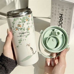 Bình Ly Giữ Nhiệt MEMORY Cún Mèo Quai Dẻo 17885