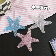 Set 2 Kẹp Tóc Mái Hình Sao Biển Màu Thạch 17398