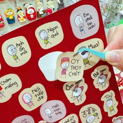 Set 2 Tấm Sticker Meme Đỏ Hài Hước 16783