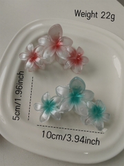 Kẹp Tóc Nhựa Hoa Sứ 3 Hoa Tráng Gương 12879