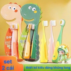 Set 2 Bót Đánh Răng khủng Long Cho Bé 3-12 Tuổi Cho 16873