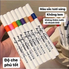 Hộp 12 Bút Màu Acrylic Marker Vẽ Mọi Chất Liệu 8812 15493