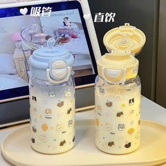 Bình Nước Nhựa Trong Suốt Hoạt Hình Đủ Mẫu 500Ml 17591