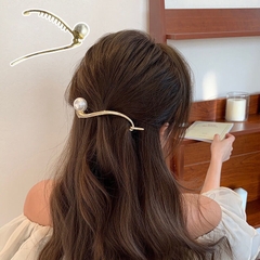 Kẹp Tóc Sắt Kiểu Chéo Đính Ngọc Trai Lớn Kiểu Hàn 7674