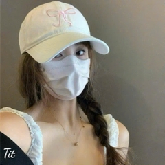 Mũ Lưỡi Trai Nửa Đầu Thêu Nơ 17514