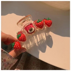 Kẹp Tóc Càng Cua Nhiều Răng Charm Gấu Dâu/4M 8772