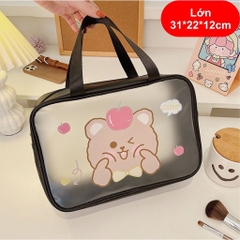 Túi Trong Suốt In Hoạt Hình Đựng Mỹ Phẩm Size Nhỏ S 17123