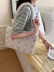 Túi Vải Quai Xách Đựng Laptop Thêu Nơ Xinh 16664