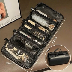 Túi Da Đựng Đồ Trang Điểm 4 Ngăn Cuộn Tròn Tháo Rời 17301