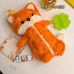 Túi Đựng Bút Lông Mịn Hình Thú Cáo Cam 16687