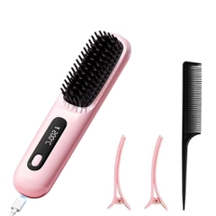 Lược Điện Chải Duỗi Tóc Ion Âm Không Dây 3 Mức Nhiệt 160-200 16831