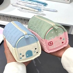Túi Đựng Bút Vải Hình Ngôi Nhà Phối 2 Màu Cute 15231