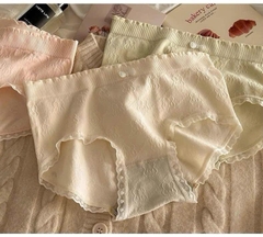 Set 5 Quần Chip, Lót Cotton Đính Nơ In Chìn Hoạ Tiết Thỏ 16209