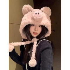 Mũ Trùm Đầu Heo Hồng Cute 16448