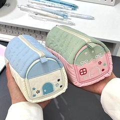 Túi Đựng Bút Vải Hình Ngôi Nhà Phối 2 Màu Cute 15231