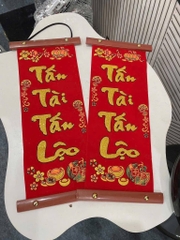 Set 2 Dây Treo Chữ Đỏ Nẹp Gỗ Trang Trí Tết 16643