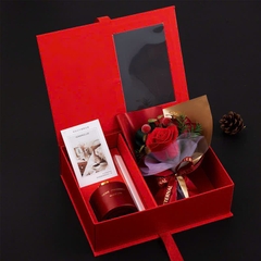 Set Hộp Quà Tinh Dầu Hương Nước Hoa Kèm Bó Hoa Đẹp Sang Trọng 16063