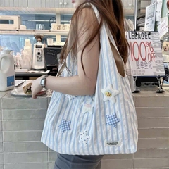 Túi Tote Bầu Sọc Kèm Ngôi Sao Nổi JIA 17496