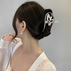 Kẹp Tóc Sắt Hình Bướm Đính Đá Mắt Đen Thời Trang 8708