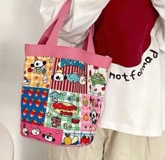Túi Vải Cầm Tay In Họa Tiết Hoạt Hình 24*13*21cm 15577