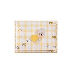 Ví Da Đựng Tiền Dạng Gấp Gọn Caro Charm Cún 17858