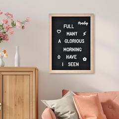 Bộ Bảng Gỗ Gắn 340 Chữ Kèm Đế Dùng Trang Trí 30*40cm 16594