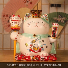 Mèo Sứ Thần Tài May Mắn Tài Lộc Có Đệm 17*24*22cm 16811