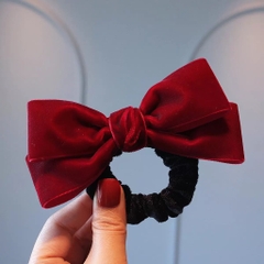 Cột Tóc Thun Nơ Nhung Màu Trơn Tiểu Thư 16678