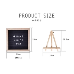 Bộ Bảng Gỗ Gắn 100 Chữ Kèm Đế Dùng Trang Trí 25*25cm 16568