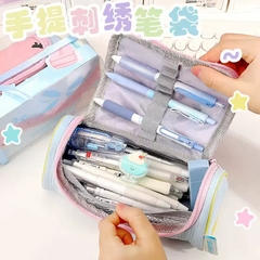 Túi Bút Vải Hoạt Hình Thêu Nơ Princess 17603