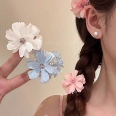 Set 2 kẹp Cung Mini 4Cm Đính Hoa Nhựa 17296