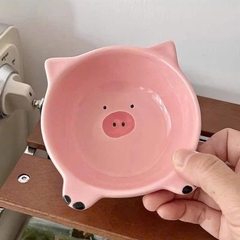 Chén Bát Sứ Mini Hoạt Hình Heo Hồng Cute 17018