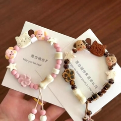 Vòng Tay Hạt Nhựa Chó Mèo Bông Hoa 15587