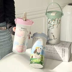 Bình Ly Giữ Nhiệt MEMORY Cún Mèo Quai Dẻo 17885