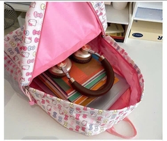 Balo Caro Hồng Kitty Vải Dù Đan Dây 15710