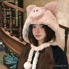 Mũ Trùm Đầu Heo Hồng Cute 16448