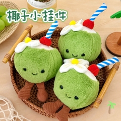 Móc Khóa Gấu Bông Trái Dừa Ống Hút 16123