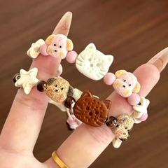 Vòng Tay Hạt Nhựa Chó Mèo Bông Hoa 15587