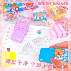 Gôm Tẩy Hoạt Hình 2 Đầu Kèm Chổi Quét Cute 17731