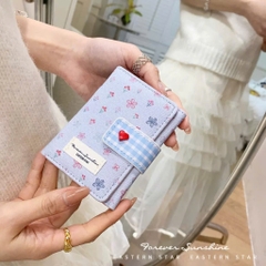 Ví Đựng Tiền Dạng Gấp Gọn Hoa Nhí Sunshine Nút Gài 17488