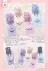 Lược Kèm Gương Tròn Massage Cute Đủ Mẫu 16837