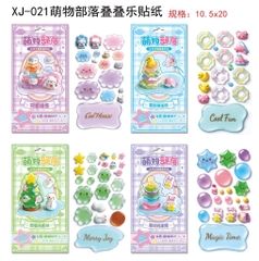 Sticker Nổi 3D Xếp Chồng Trong Suốt Đủ Mẫu 17533