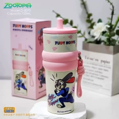 Ly Giữ Nhiệt Nắp Nhựa Nick Judy 710Ml Có Đệm Giữa Kèm Quai Xách 17574