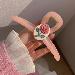 Kẹp Tóc Nhựa Cung Charm Hoa Hồng Xinh 9990