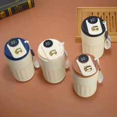 Bình Giữ Nhiệt Nhựa Hiển Thị Nhiệt Độ Quai Dây Coffee 17324