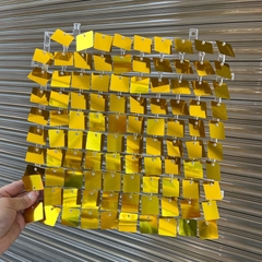 Rèm Phông Nhựa Kim Tuyến Lấp Lánh 30*30cm - Vàng 16562