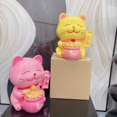 Heo Đất Tiết Kiệm Mèo Thần Tài Ôm Hũ Vàng 16213