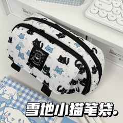 Túi Bít Vải 3 Ngăn 2 Dây Kéo Đủ Mẫu Cute 17889